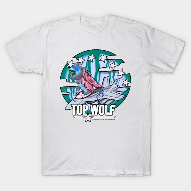 Top Wolf - Toxic Waste Blue T-Shirt by Binge-Watchers Podcast